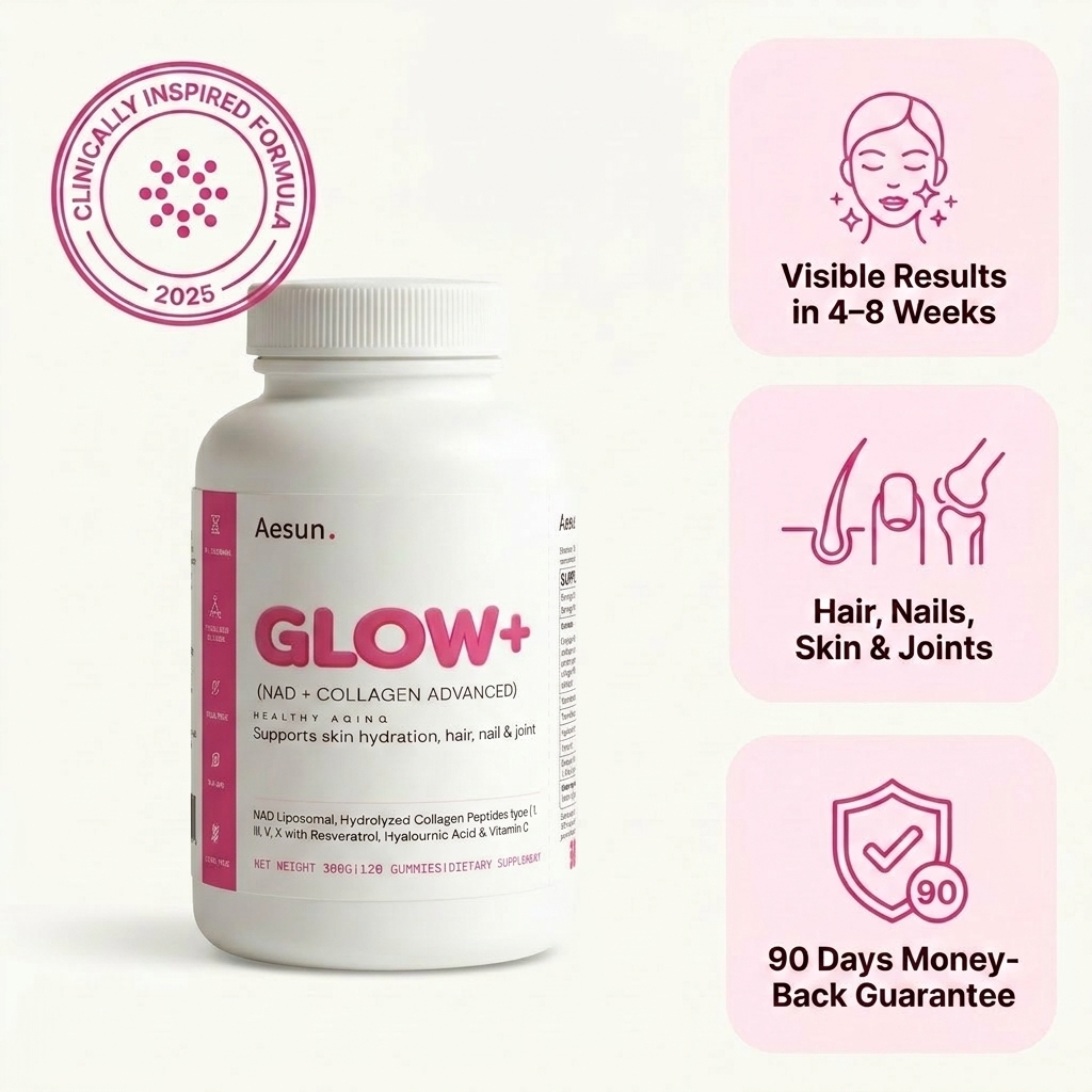Aesun GLOW+ NAD⁺ & Collagen Gummies
